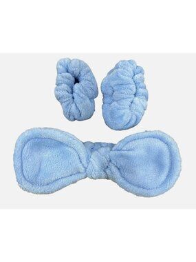 Skincare Headband & Wristbands Set Blue